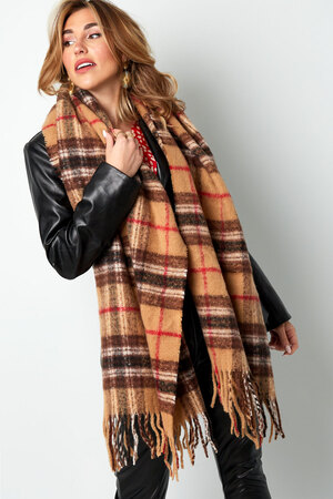 Scarf colorful check - red h5 Picture2